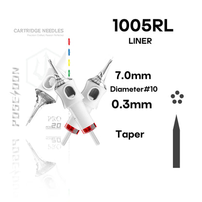 20Pcs POSEIDON V6 PRO MAX Tattoo Needles Disposable Safty Permanent Makeup Tattoo Cartridge Needles For Tattoo Machine