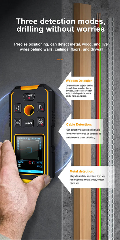 NOYAFA NF-513S Metal Detector Wall Scanner AC Live Cable Wires Metal Wood Stud Find with Positioning Hole Wall Detector