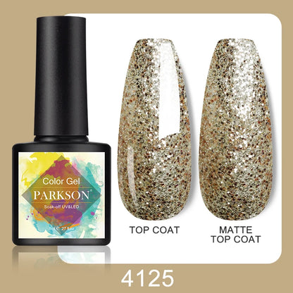 Parkson No Wipe Top Base Coat Nail Gel polish Design Enhancer Varnish Semi Permanent Soak Off UV LED Nail Art Tool