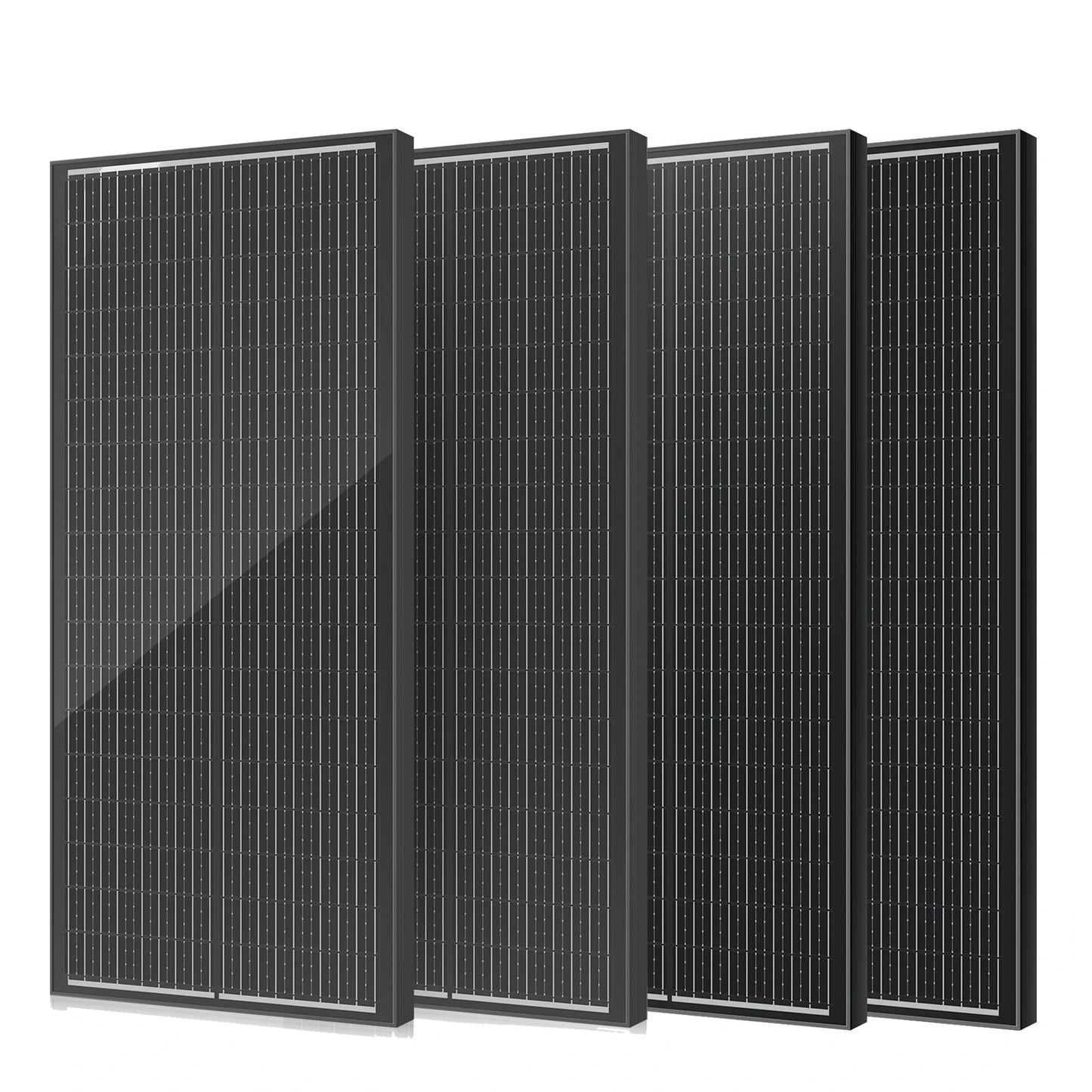 RVPOZWER Rigid Solpanel 100W 12,8V – N-Type 18BB Monokristallin, Vattentålig, 1/2/4-pack, Husbil/Båt/Stuga/Off-Grid, EU-lager (Frankrike)
