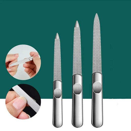 Nagelfil i rostfritt stål - 3-pack