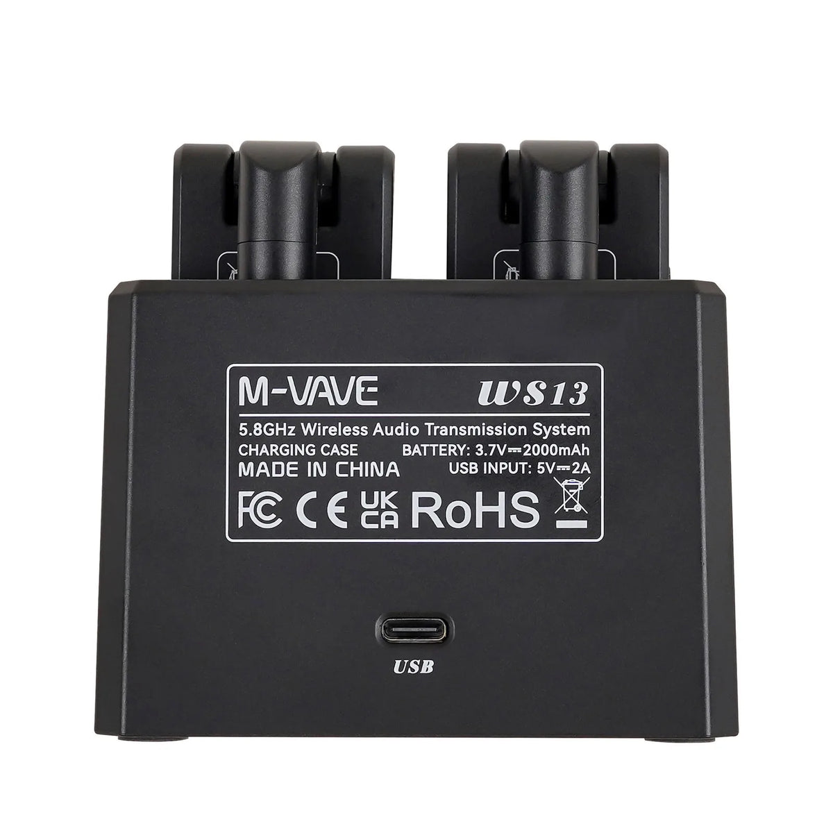 M-VAVE WS13 trådlöst gitarrsystem 5,8 GHz med laddningsdocka