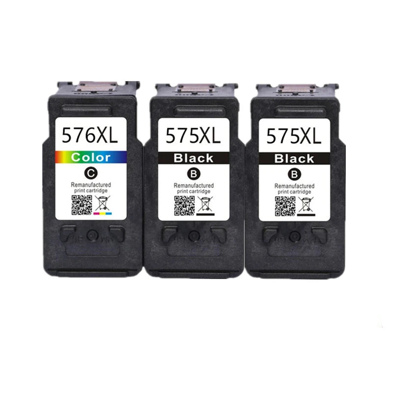 Bläckpatron för Canon 575 XL 576 XL PG575 CL576 PG-575 CL-576 PIXMA TS3550i TS3551i TR4750i TR4751i Skrivare