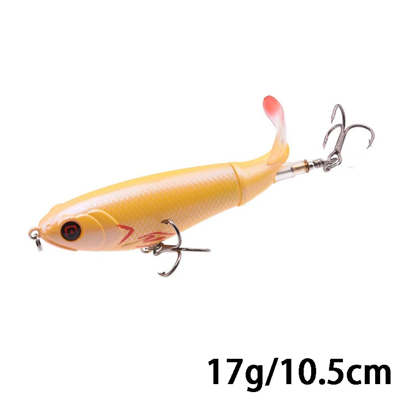 Goture Whopper Popper 10cm/11cm/14cm Topwater FIshing Lure Blowups Pike Baits Rotating Tail Fishing Tackle Crankbait Wobblers