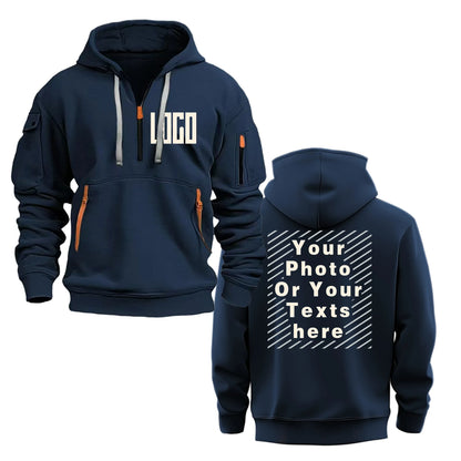Hoodie Eget Tryck – Unisex Dragkedja & Ärmfickor | Reklamkläder & Profilprodukter