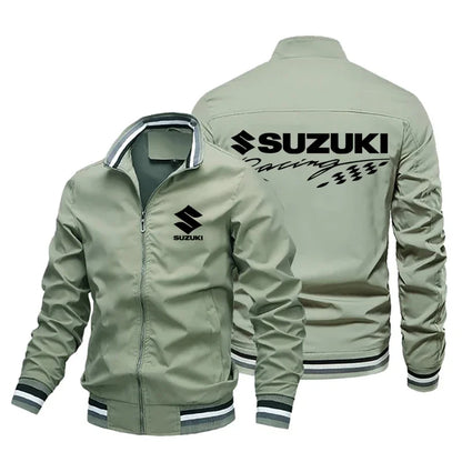 Suzuki GSX Motorcykeljacka Herr – Oversized Casual Sportsjacka Vår & Höst