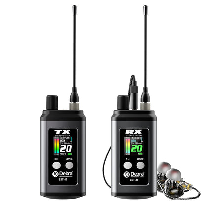 EST-12 trådlöst UHF-system för in-ear-monitorering