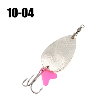 W.P.E Fishing Lure JIG Double Artificial Bait 8 Grams With Connector Three-anchor hook Metal sequins For fishing
