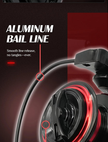 Rooblinos NX Spinning Fishing Reels For Saltwater Freshwater Metal Spool Left/Right Interchangeable Trout Carp Fishing Tackle