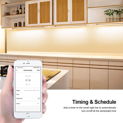Tuya Zigbee Smart CCT LED Skåpsbelysning – Dimbar, 3000–6500K, SmartThings, Alexa & Google Home, 2–9 lampor