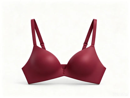 Ice Silk Seamless Wireless Bra Women Push Up Comfort Underwear 3/4 Cup Deep V Neck Daily Lingerie Bralette Plus Size