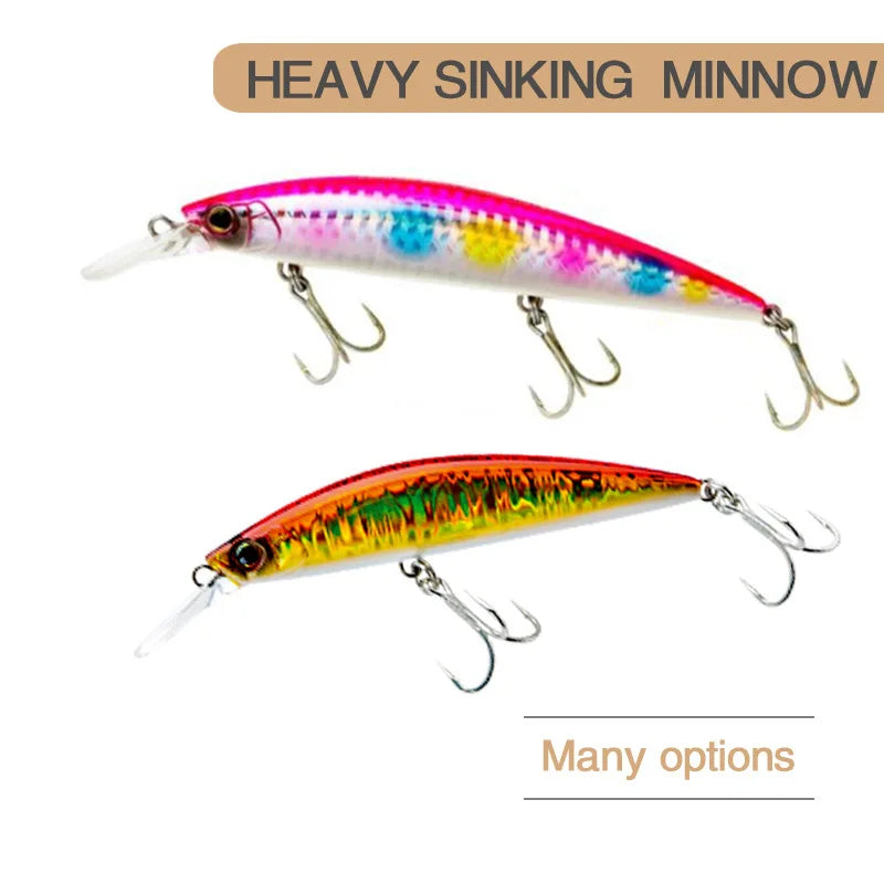 Freshwater Bait Mino 90MM110MM Ultra-long Cast Utra-long Bait Sinking Weight 27g37g Perch Bait Trolling Bait Fishing Tackle