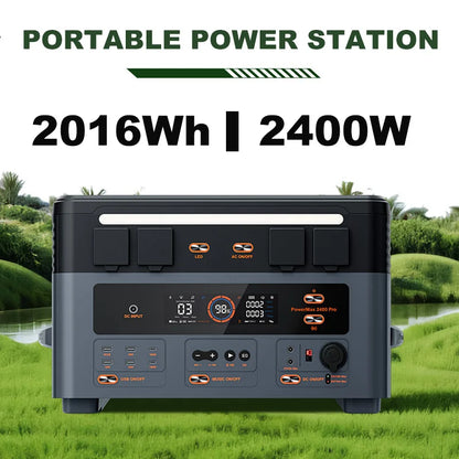 OSCAL PowerMax2400 Pro Portabel Kraftstation – 2016Wh (utbyggbar), 2400W, LiFePO4, 0ms UPS, Inbyggd Högtalare, EU-lager