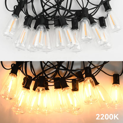 Arbrac ST38 LED-ljusslinga Utomhus IP44 – Varmvit 2200K Krossäker Fjärrkontroll Dimmer 15/18/20/30m Trädgård Bröllop Jul CE RoHS