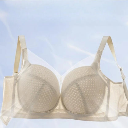 Top Up Minimizer Bra for Womens Full Coverage Anti Sagging Soft Cups Underwear Female Mesh Large Size Push Up Bras Lingerie