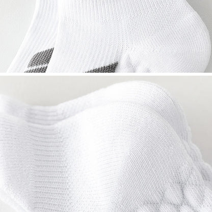 10Pairs Black Low Cut Sports Socks Unisex Breathable Sweat Absorbing Running Basketball Leisure Towel Bottom Socks for Men And W