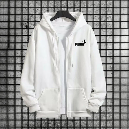 New in Women Tracksuit Trend Printing Hooded Sweatshirts Pants 2Pcs Set Casual Zipper Overcoat Suit Daily Clothing Autumn Winter