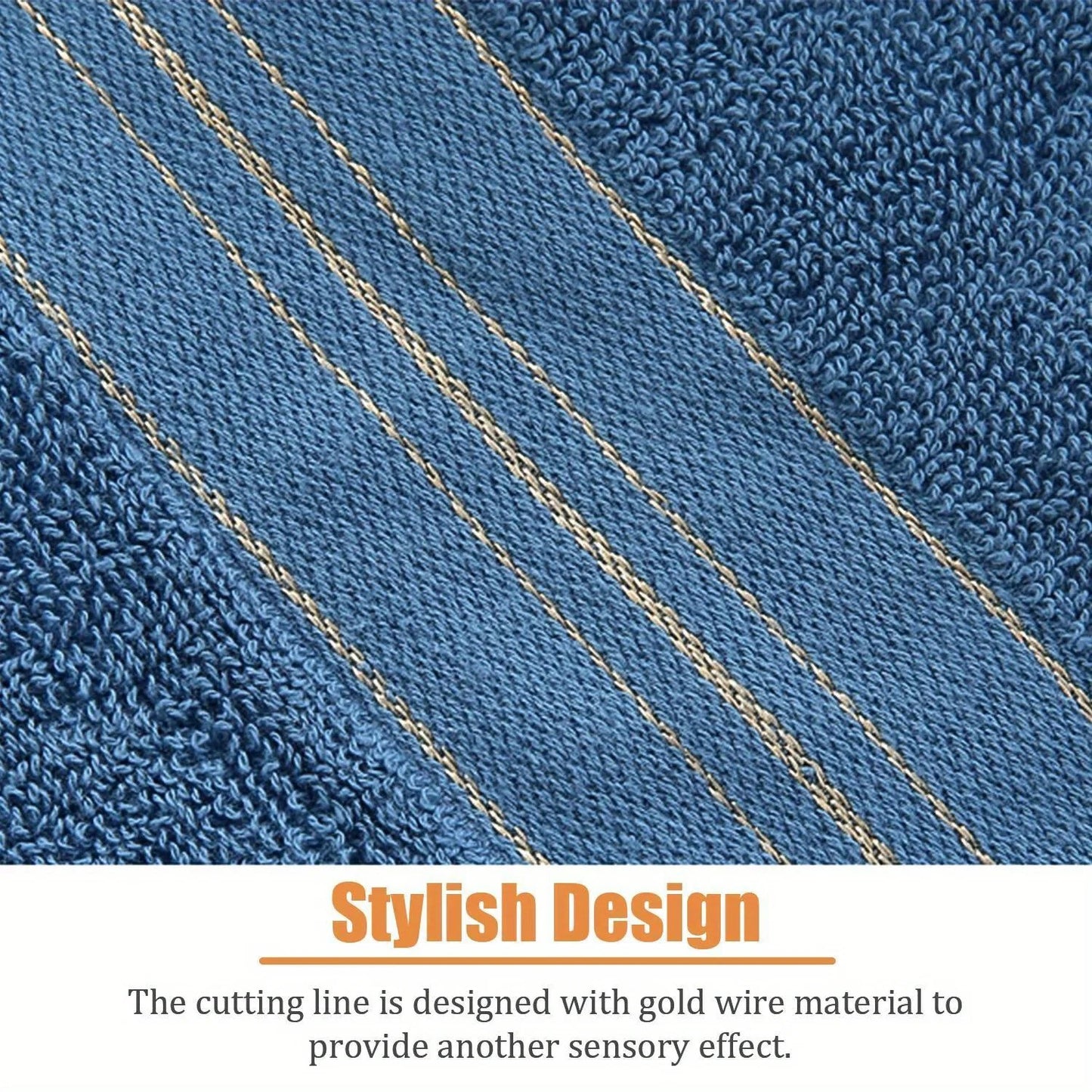 Pure Cotton Bath Towel, Soft and Absorbent Multi-Purpose High-Quality Quick-Dry Bathroom Towel
