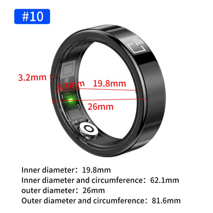 IP68 Waterproof Ceramic NFC Smart Ring Door Access Control Sleep Sports Health Tracking Minimalist Wearable Smartlife Key Ring