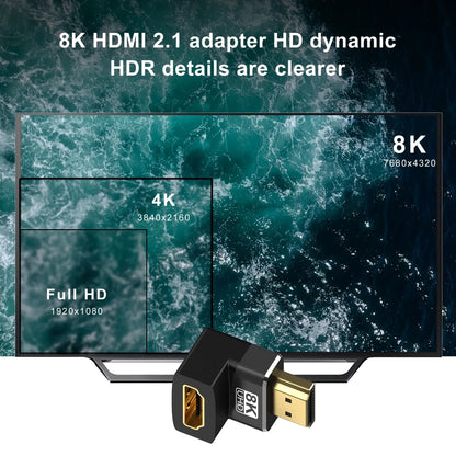 HDMI 2.1-adapter med 90° eller 270° vinkel – 8K 60 Hz