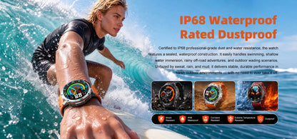 New T-RX6 Ultra Outdoor Sports Smart Watch GPS Compass  Barometer IP68 Waterproof Call Blood Oxygen Military Smartwatch For Men