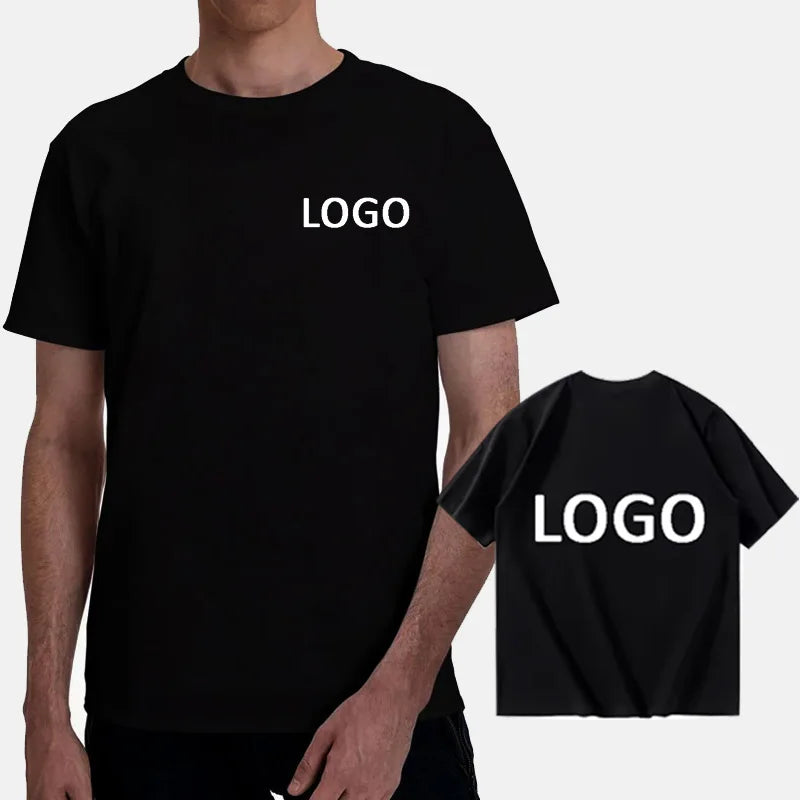 Eget tryck & logotyp, kortärmad t-shirt i bomull, reklamkläder & profilprodukter