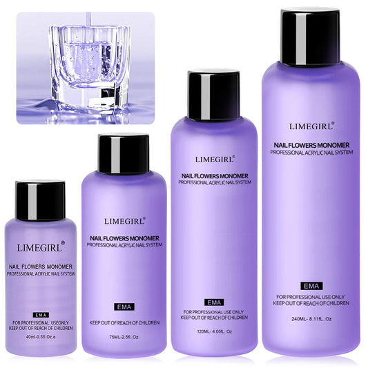 Akrylvätska för Naglar – Limegirl Monomer 40/75/120/240ml | DIY Akrylpulver & Manikyr