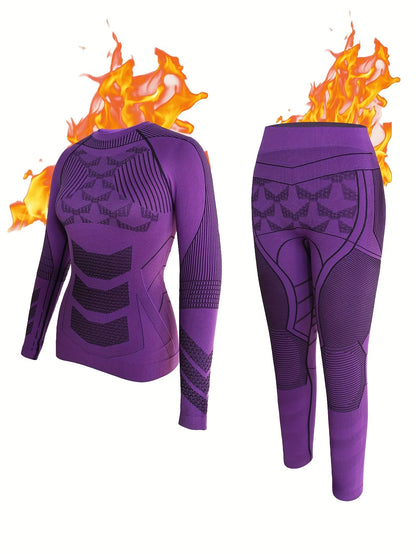 Womens Thermal Underwear Ski Breathable Warm Base Layer Winter Long Johns Top Bottom Sets for Cold Weather