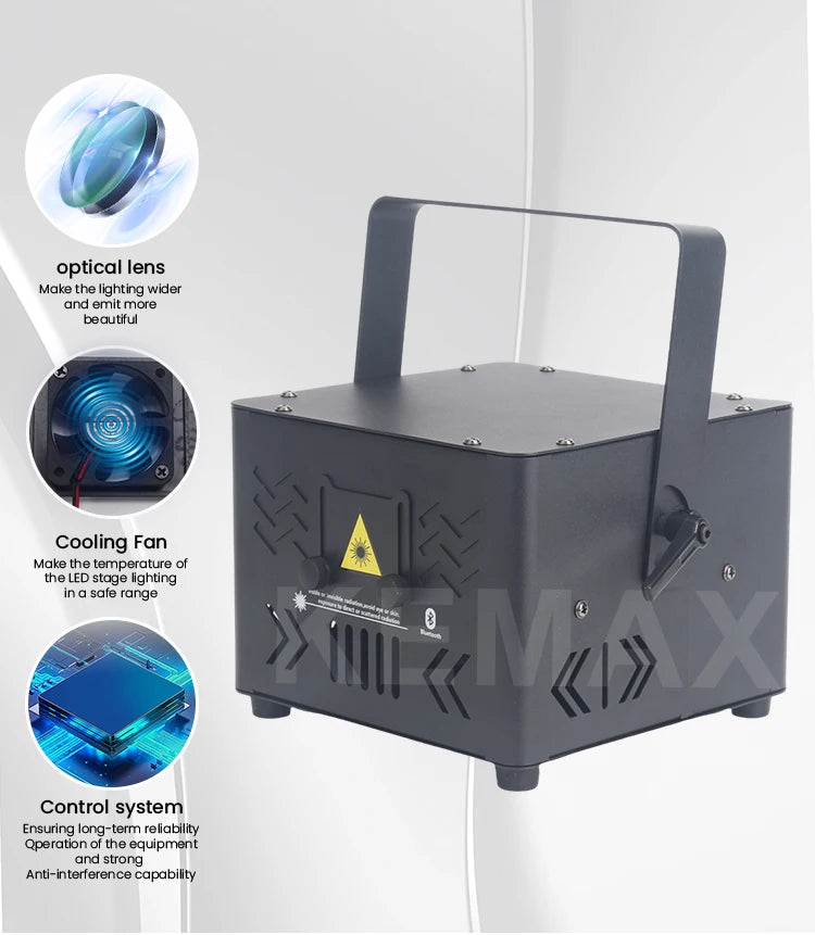 4W 6W Bluetooth Lazer Light APP Control Animation DMX Beam Scanner Laser Cube DJ Projector Stage Lights For Nightclub Party Bar
