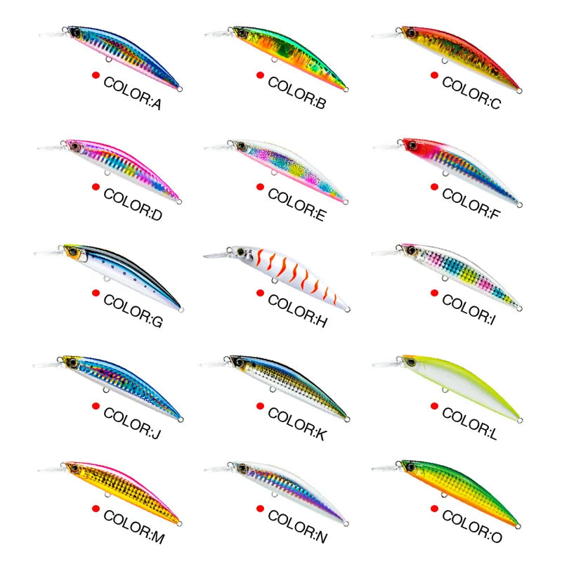 Freshwater Bait Mino 90MM110MM Ultra-long Cast Utra-long Bait Sinking Weight 27g37g Perch Bait Trolling Bait Fishing Tackle