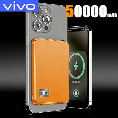 VIVO 500000mAh Magnetic Power Bank PD22.5W Super Fast Charging Portable External Battery for Magsafe For Iphone Samsung Huawei