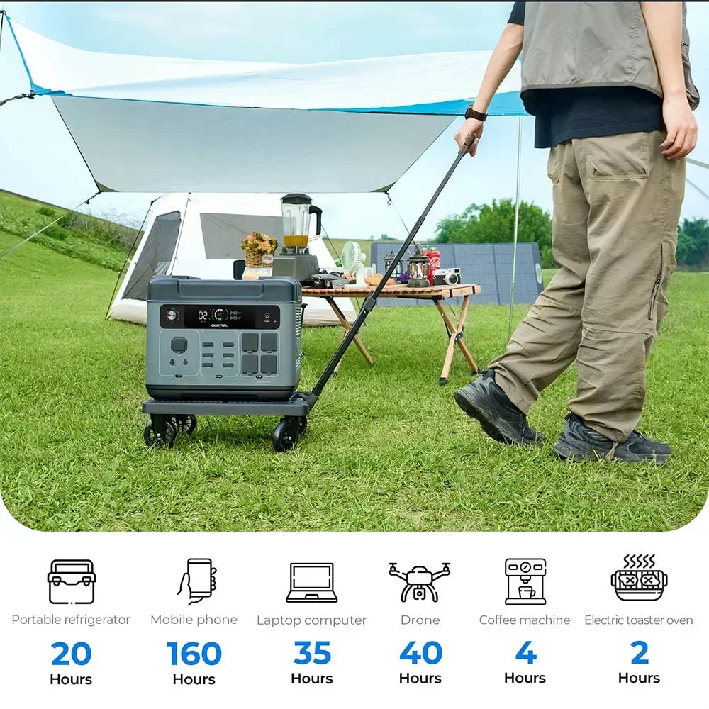 OUKITEL P2001E PLUS Portabel Kraftstation – 2048Wh, 2400W (4800W Peak), LiFePO4, UPS, App-styrning, EU-lager