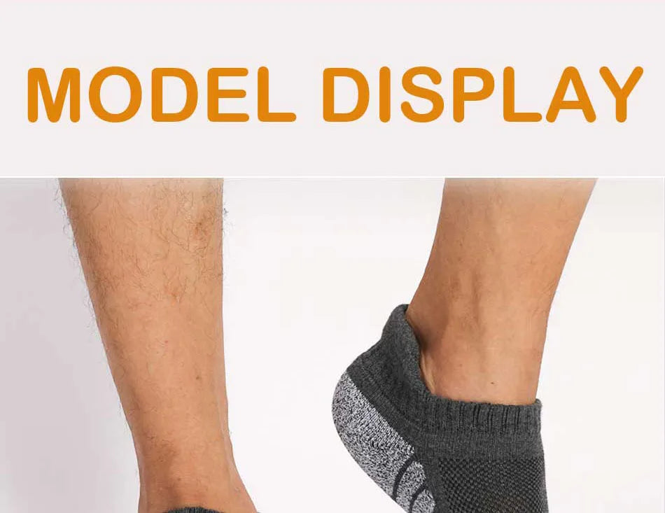 6pairs thickened towel bottom running socks mesh boat socks non-slip breathable sports socks Low cut Men's socks Women's socks