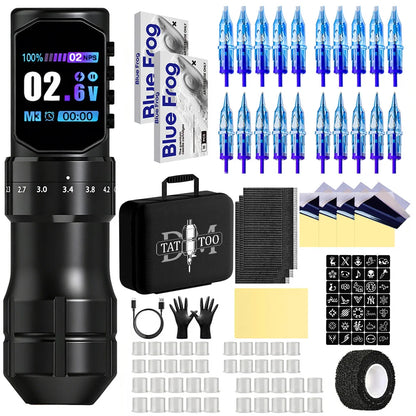 DM Tattoo Kit Tattoo Machnie Kit Tattoo Pen Kit For Permanent Makeup Tattoo Machine Kit Wireless Tattoo Gun Kit