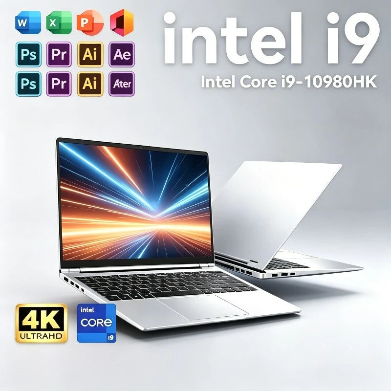 PC Notebook 15.6" Laptop Intel Core i9 10980HK 32GB RAM 2TB SSD Office Gamer Laptops Fingerprint UnIock Windows 11 Pro