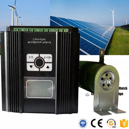 Vertikal Vindturbin 10kW/30kW 12V–220V – Magnetlevitation Kärnlös 2 Blad Nätansluten/Off-Grid Hushåll Båt Gata, 6 Färger