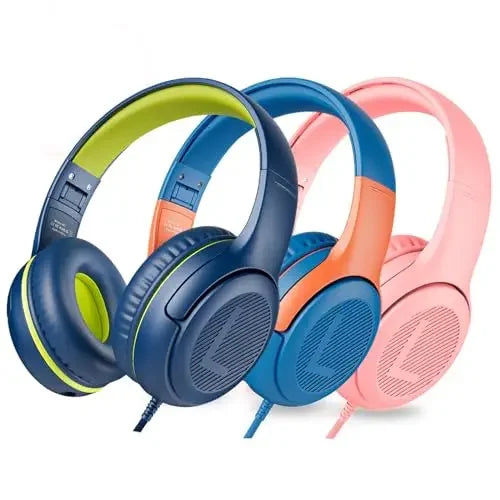 AWATRUE AT2 Headset,3.5mm Surround Stereo Gaming Headphones with Mic Soft Memory Earmuffs for PC,Laptop,Kids for School Toddler