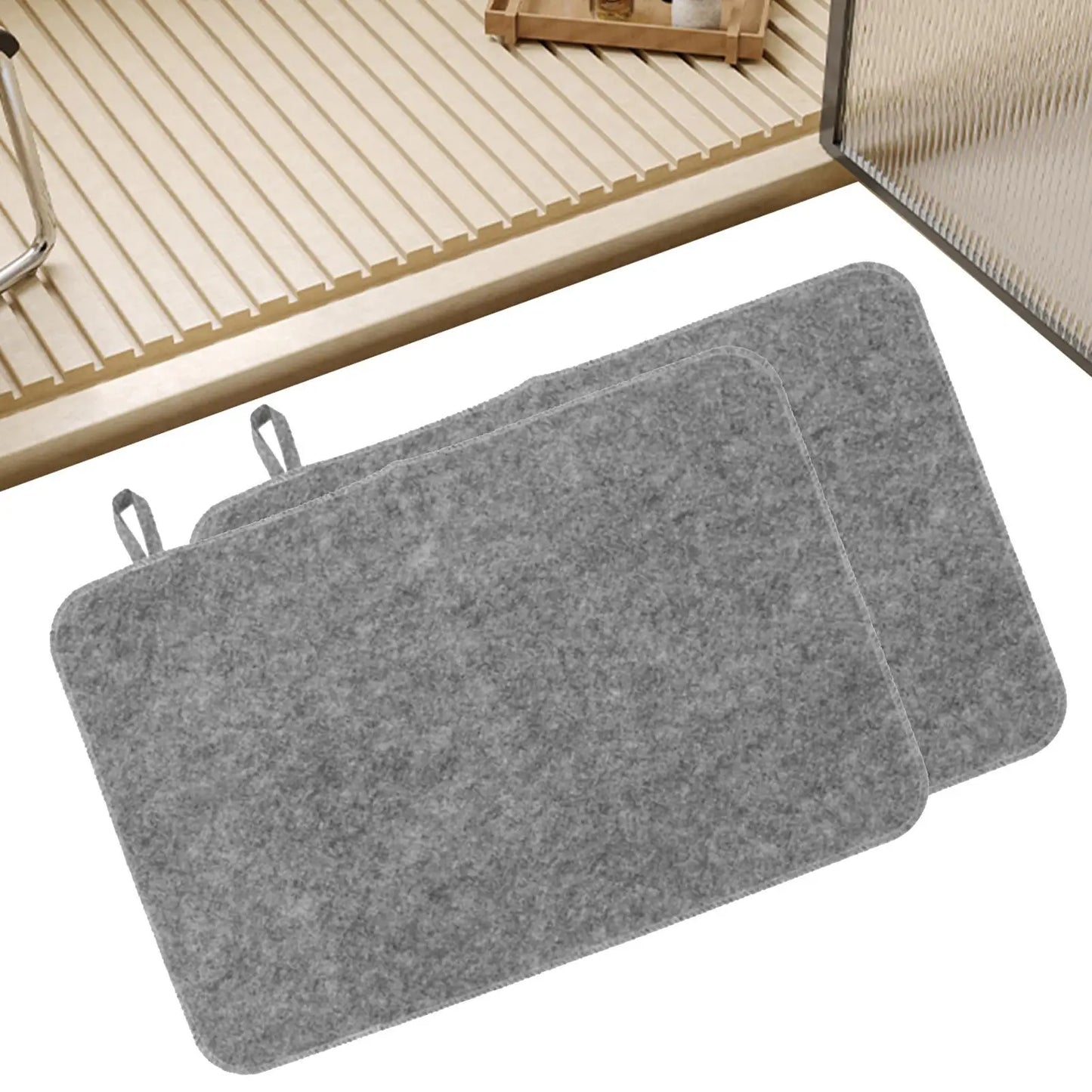 50x33cm Sauna Mat 2pcs Sauna Seat Cover Felt Cushion Steam Room Accessories Water Absorbent Heat Insulation Mat Bench Protector