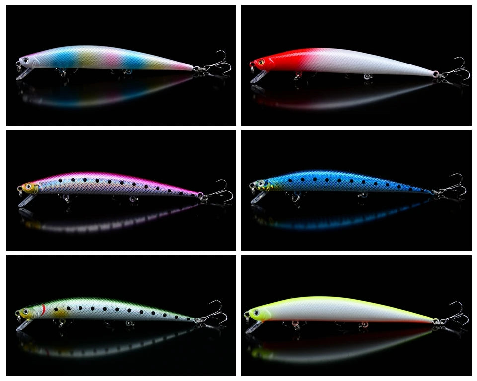 1pcs Fishing Lures 12.5cm/12g Minnow Lure Rattling High Quality Hard Bait Crankbait Wobbler Fishing Tackle Leurre Peche For Pike