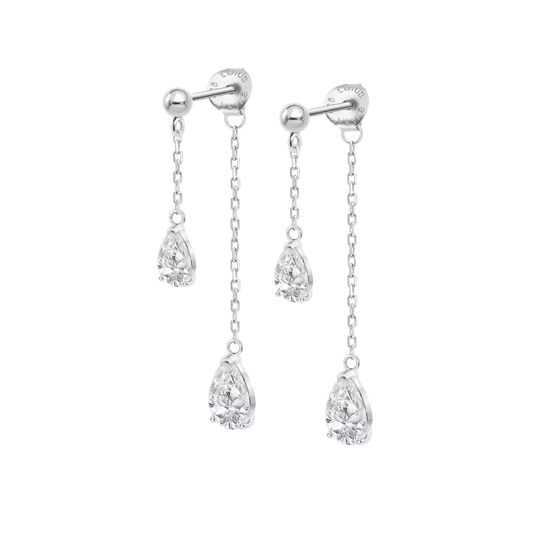 Lotus Silver Örhängen i Sterling Silver 925 med Zirkoner