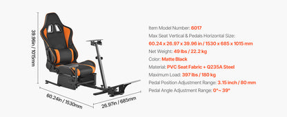 SucceBuy Racing Wheel Stand Simulator Cockpit Steering Wheel Stand Fit Logitech G25 G27 G29 G920 Thrustmaster T300RS TX F458
