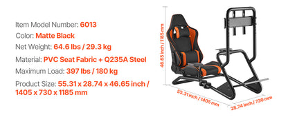 SucceBuy Racing Wheel Stand Simulator Cockpit Steering Wheel Stand Fit Logitech G25 G27 G29 G920 Thrustmaster T300RS TX F458