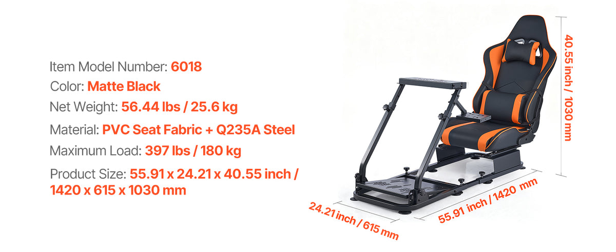 SucceBuy Racing Wheel Stand Simulator Cockpit Steering Wheel Stand Fit Logitech G25 G27 G29 G920 Thrustmaster T300RS TX F458