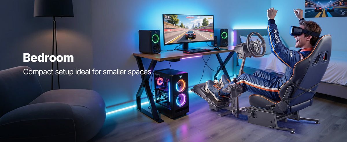 SucceBuy Racing Wheel Stand Simulator Cockpit Steering Wheel Stand Fit Logitech G25 G27 G29 G920 Thrustmaster T300RS TX F458